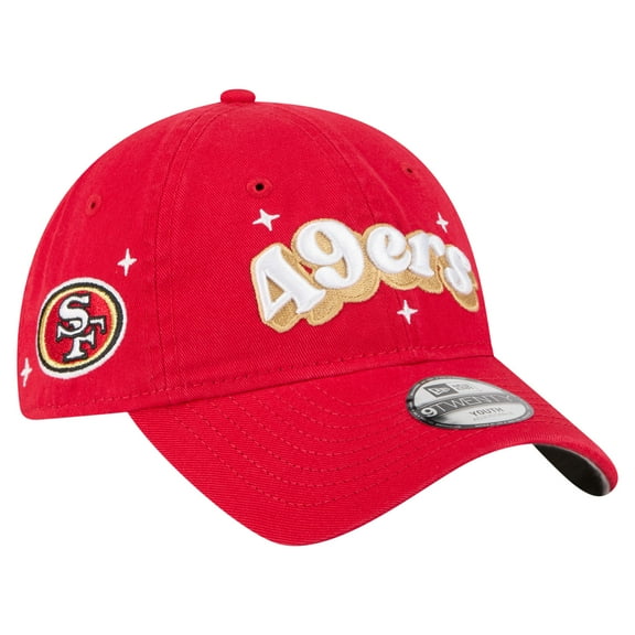 Girls Youth New Era  Scarlet San Francisco 49ers Cheer 9TWENTY Adjustable Hat