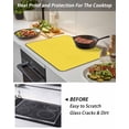 thumbnail image 5 of Stove Top Covers for Electric Stove, Yellow Glass Stovetop Cover Protector, Pure Yellow Induction Cooktop Protector Oven Mat for Kitchen Countertop 24"x21", 5 of 8