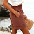 thumbnail image 2 of ZUKMRJPC Womens Summer Shorts with Pockets Lightweight High Waisted Adjustable Tie Knot Loose Casual Shorts, 2 of 4