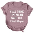 thumbnail image 5 of B91xZ Grande Taille des Femmes Tops Tricot Confortable Sortant Pull T-Shirts, Rose M, 5 of 5