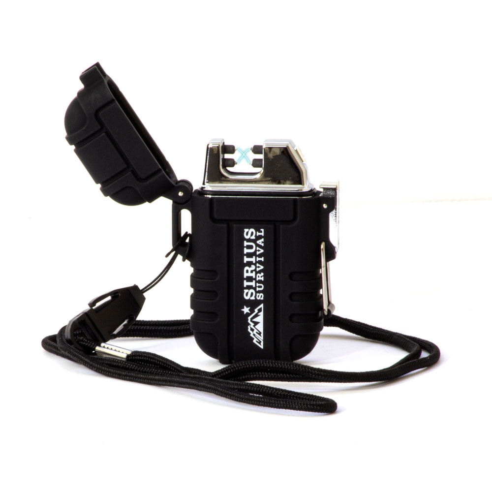 Sirius Survival ZeuX Electric Plasma Lighter, USB Rechargeable Windproof Waterproof Dual Arc