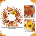 thumbnail image 4 of Bcylexb Fall Floral Wreaths for Front Door, 16.7" Artificial Maple Leaf Wreaths Realistic Hanging Door Wreath for Entry Porch Window Wall Indoor Outdoor Home Decor, 4 of 9