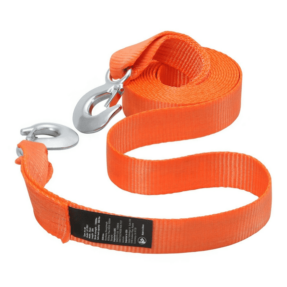 Tow Strap 17000 lbs 20ft - Heavy Duty Recovery Rope with Hooks
