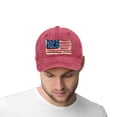 thumbnail image 2 of USA American Flag Baseball Cap Unisex Patriotic Distressed Flag Hat Independence Day, 2 of 4
