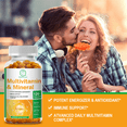 thumbnail image 7 of (3 PACK)Multivitamin for Women and Men - Vitamin A, C, B2, B3, B5, B6, B12 Calcium, iron, zinc Supplements, Energy, Stress & Immune Support - 360 Vegetarian Capsules, 7 of 7