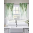 thumbnail image 4 of Green Palm Leaves Sheer Curtains 54 Inch Length 2 Panels Set, Summer Botanical Tropical Voile Window Treatment Rod Pocket Short Kitchen Curtains Drapes for Bedroom 52"x54"x2, 4 of 7