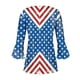 thumbnail image 5 of Blusas de Manga Corta para las Mujeres Impresas 3/4 Manga Cuello Redondo Blusa Casual, Ligero Diario Superior, 5 of 5