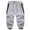 Grey, variant on Ediodpoh Men's Cotton Casual Sports Drawstring Zipper Three-Pocket Cropped Trousers Grey XXL