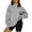 Gray, variant on Kovlvoll Crewneck Sweatshirts Women Long Sleeve Side Split Loose Casual Solid Color Fall Oversized Pullover Tops