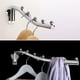 thumbnail image 4 of Foldable Wall Hanger, Foldable Wall Mounted Clothes Drying Rack, Steel Clothes Rack Wall Hanger Holder With Foldable Swing Arm Bracket Hook Hanger, 4 of 5
