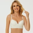 thumbnail image 6 of MELENECA Women's Push Up Bralettes Seamless Padded Wireless Bra with Support and Lift Off White 32A, 6 of 6