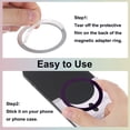 thumbnail image 3 of 3Pcs Magnetic Adapter Ring, Magnetic Wireless Charger Conversion Kit, Purple, 3 of 8