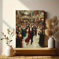 thumbnail image 6 of Elegant Christmas Ballroom Dance Canvas Print, Festive Regal Winter Holiday Home Bedroom Living Room Wall Decor Art, 6 of 8