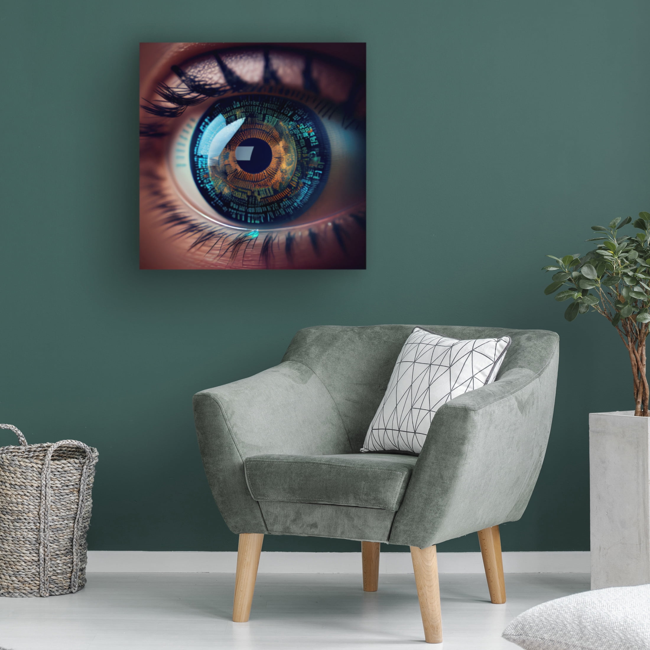 Canvas Wall Art - Sasha 'The Coder' Wall Art for Living Room, Bedroom, or Office Décor by Trademark Fine Art - 24 x 24 Inches
