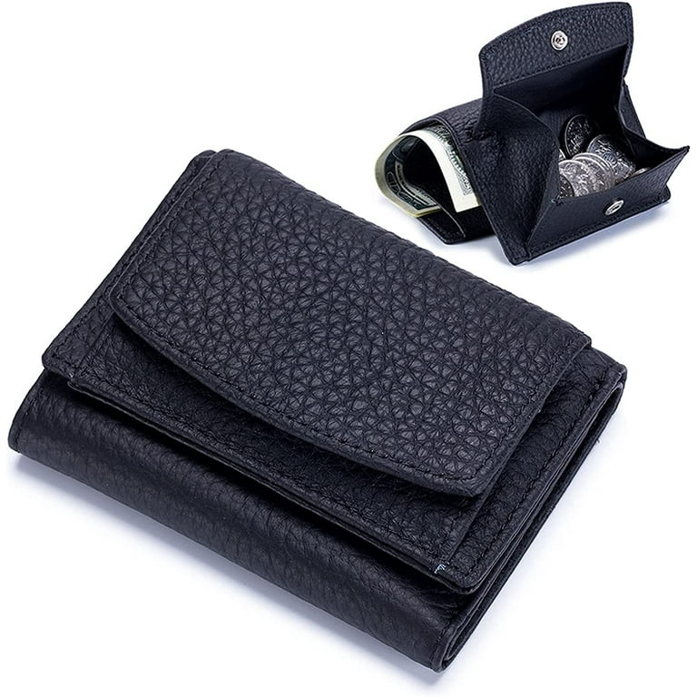 Minimalism Real Leather Wallet Ins Ultra-thin Fold Unisex Purse