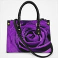 thumbnail image 2 of Purple Rose Cross Body Bags For Women Small Leather Female Handbags Fashion Top-Handle Totes, 2 of 4