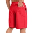 thumbnail image 4 of Mfakffe Mens Casual Athletic Shorts Drawstring Elastic Waist Loose Fit Fashion Workout Shorts Lightweight Knee Length Walking Pants, 4 of 4