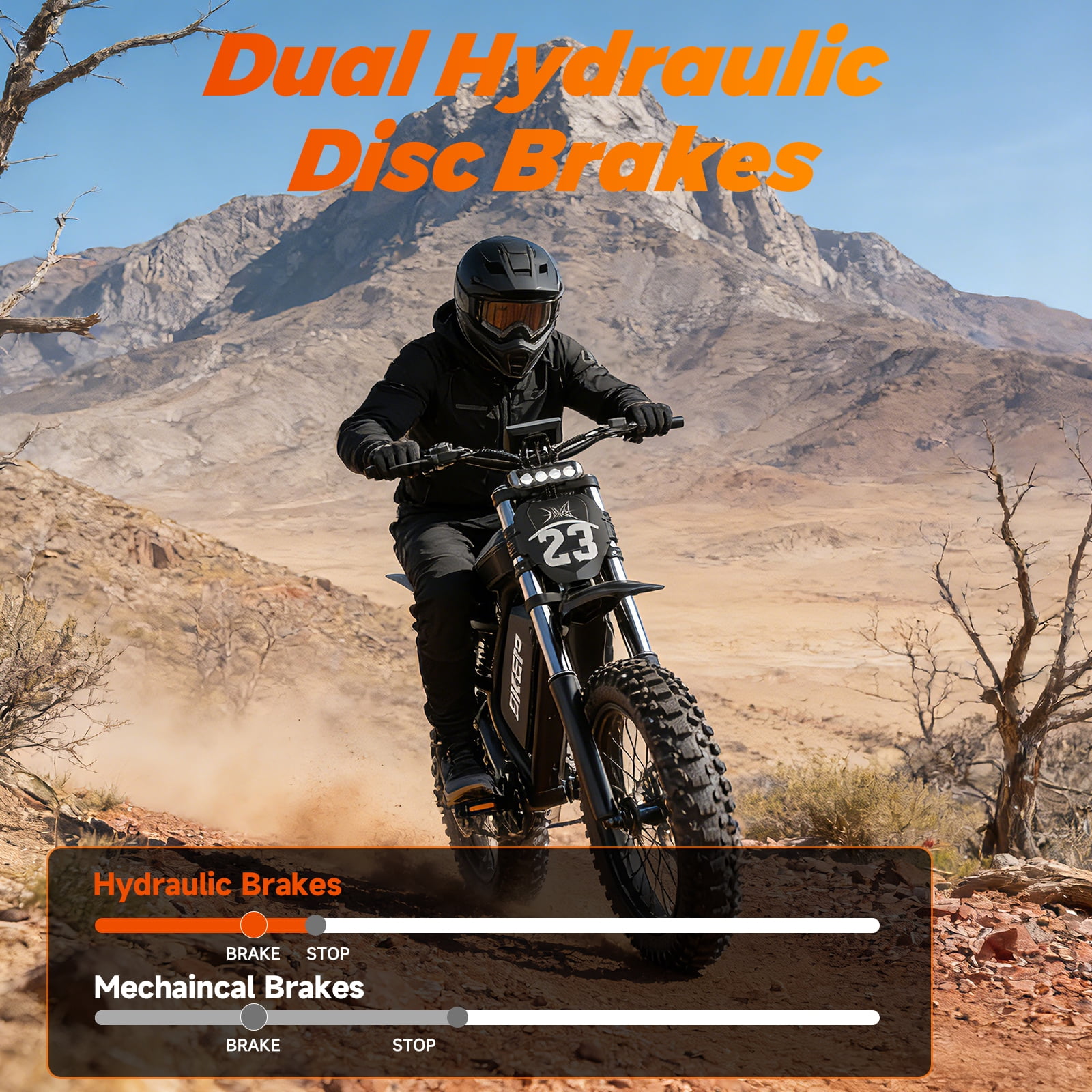 HiKeep 1500 3000W Electric Bike for Adults, Off-Road Ebike, 52V 40Ah UL 2849 Battery, 20x4 Fat Tire Dirt E-Bike, Full Suspension, Max 40 mph