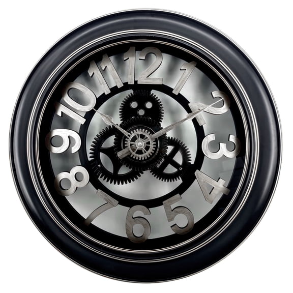Westclox 15" Analog Faux Wood, Marble & Concrete Realistic Finish Wall Clock with Quartz Accuracy- Model# 33402