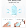 thumbnail image 3 of Llavero de bolsillo antiagresión recargable, alarma de autodefensa de seguridad con luz LED para mujeres, hombres, niños y ancianos, 130 DB, 3 piezas, PA1001, 3 of 8