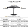 thumbnail image 2 of Round Fitted Tablecloth with Elastic Edge Design Table Cover Waterproof Stain-Resistant Wipeable Table Cloth Best for 42"-46" Round Tables for Outdoor Indoor Black Marble, 2 of 4