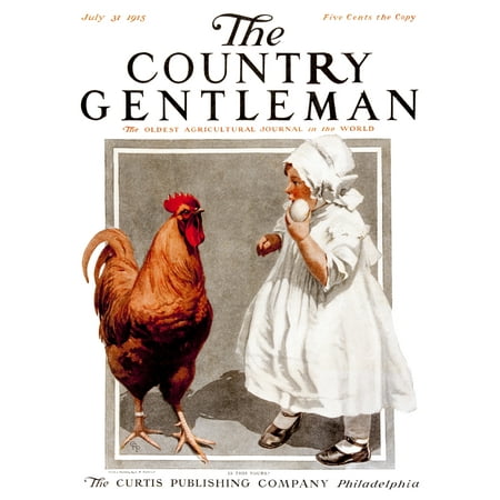 Country Gardens Magazine - Cover of Country Gentleman agricultural magazine from the early 20th century Stretched Canvas - Remsberg Inc Design Pics (13 x 18)
