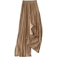 thumbnail image 4 of TANBOM Women's Summer Wide Leg Relaxed Fit Casual Pleated Polyester Pants Khaki Size XL, 4 of 4