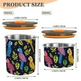 thumbnail image 3 of Cartoon Cute Parrot Airtight Coffee Bean Canister 30oz Food Storage Containers with Lids For Gournd, Tea, Sugar, Flour, Rice, Cereal, Candy Cookie Jar, 3 of 8