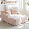 thumbnail image 6 of AVENIX 66" Oversized Chaise Lounge Chair Indoor, Boneless Cloud Sofa Bed, No-Assembly Deep Seat Sleeper Couch for Living Room,3 Pillows,Corduroy Blush Pink, 6 of 8