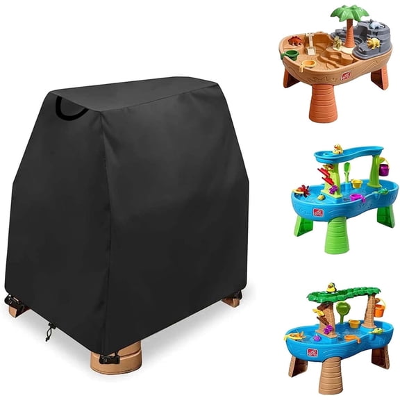 Limerenc Kids Water Table Cover,Black Outdoor Toys Table Cover for Rain Showers Splash Pond Water Table