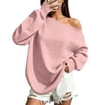 thumbnail image 2 of FAHUOMU Women's Off Shoulder Sweatshirt Long Sleeve Pullover Tops Fall Winter Fashion Oversized Causal Clothes, 2 of 9