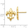 thumbnail image 4 of 14K Yellow Gold Small Fleur-De-Lis Earring (15 X 11) Made In United States te619, 4 of 5