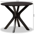 thumbnail image 7 of Bowery Hill Dark Brown Finished 35-Inch-Wide Round Wood Dining Table, 7 of 7