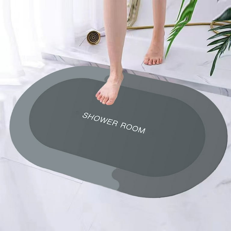 malu Diatomaceous Earth Bath Mat - Fast-Drying Water-Absorbent Stone Bath  Mat