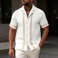 thumbnail image 5 of Guluxicc Men's Shirts Button Down Collared Short Sleeve Beach Vacation Tops for Everyday Wear Spring Summer Casual Outfits, 5 of 5