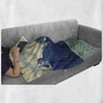 thumbnail image 6 of Mountain Soft Flannel Fleece Throw Blanket, Northern Norway Atlantic Coastline Fishing Harbor Snowy Nature, Cozy Plush for Indoor and Outdoor Use, 60" x 80", Almond Green Dark Blue, by Ambesonne, 6 of 6