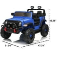 thumbnail image 4 of Hikiddo 24V Kids Ride on Toy Truck, 4WD 2 Seater Electric Ride on Car for Big Kids w/ Remote, Bluetooth, 4x200W Motors - Blue, 4 of 9