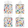 thumbnail image 2 of Kdxio Colorful Spots Print Tissue Box Cover,Square Decorative PU Leather Facial Paper Case Organizer Holder Dispenser for Bathroom,Night Stands,Desk,Car 5.2''X5.2''X5.2'', 2 of 8