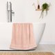 thumbnail image 5 of Toallas de baño suaves REGALWOVEN, juego de 2 toallas de baño ultra absorbentes con rayas, color rosa, 28" x 56", 5 of 7