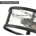 thumbnail image 7 of Farmhouse Semi Flush Mount Ceiling Light Black Light Fixtures Ceiling Mount 2-Light with Hammered Glass for Bedroom Kitchen Bathroom Entryway Proch, 7 of 7