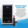 thumbnail image 3 of Refrigerador enfriador de vino con compresor NewAir en acero inoxidable | Capacidad para 33 botellas | Nevera independiente o empotrada | Puerta de vidrio con protección UV y termostato digital NWC033, 3 of 5