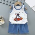 thumbnail image 2 of Futezty Toddler Boys Clothes Clearance Sale Summer Outfit Sets, Toddler Boy Summer Outfits Cute Printed Sleeveless Tank Top and Shorts Set Summer Clothes, 2 of 6