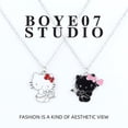 thumbnail image 2 of Sanrio Hello Kitty Anime collar blanco y negro lindo collar largo pareja dibujos animados cadena colgante accesorios mujeres regalos xuanjing unisex, 2 of 2