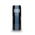thumbnail image 2 of Atticus Beveled Blue Carbon Fiber Inlaid Black Ceramic Ring, 2 of 2