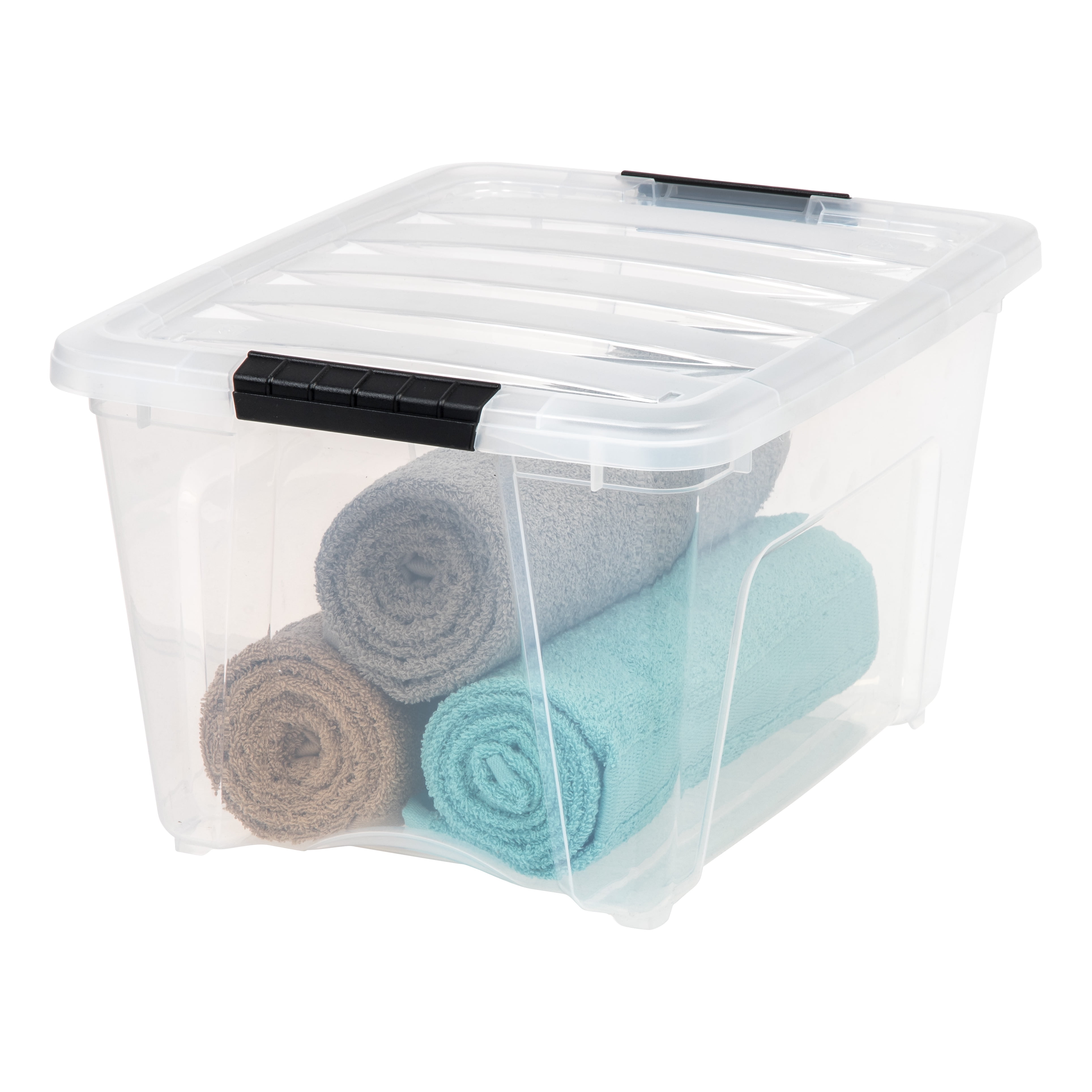 IRIS USA 32 Qt Clear Plastic Storage Box with Latches