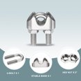 thumbnail image 4 of 12 Pcs M8 5/16" Abrazaderas de Cable U-Bolt para Aparejo de Cuerda de Tienda Sistema de Barandilla, 4 of 6