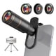 thumbnail image 3 of Kit de Lente de Teléfono 4-en-1 Lente de Cámara de Teléfono externo Conjunto Con Lente de TeleobJetivo 22x y Lente de de 205 y Lente de Gran Angular 4K 0.67x y 25X, 3 of 7