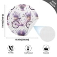 thumbnail image 3 of Bikes Lavender Flowers Black Round Placemats Plate Mats 15 Inch Non-Slip Heat Resistant Washable PVC Set Indoor for Kitchen Dining Table 6PCs, 3 of 6