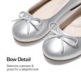 thumbnail image 2 of Zapatos Bailarinas para Niñas DREAM PAIRS Plateados con Moño Talla 13, 2 of 6