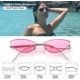 thumbnail image 4 of -PinkGafas de sol de diseñador de moda Diseño de templo de arco con forma de pétalos pequeños retro B2298, 4 of 4